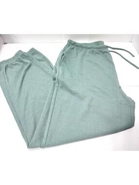 Wiholl Women’s Ribbed Loungewear Pants Silt Like Green XXL Cozy Casual-NNT